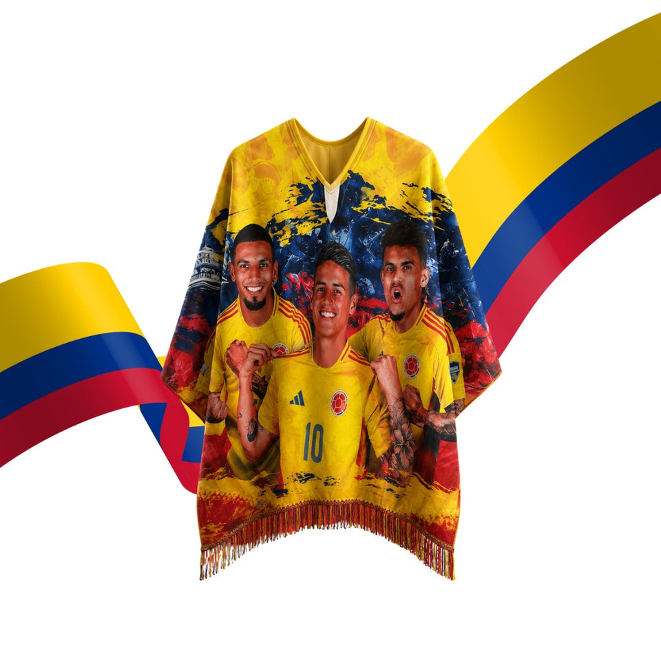PonchoTricolor™ — 7 Diseños · Edición Colombia Mundial 2026